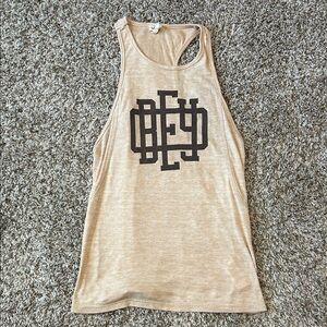 Obey Women's Beige Graphic Racerback Tank